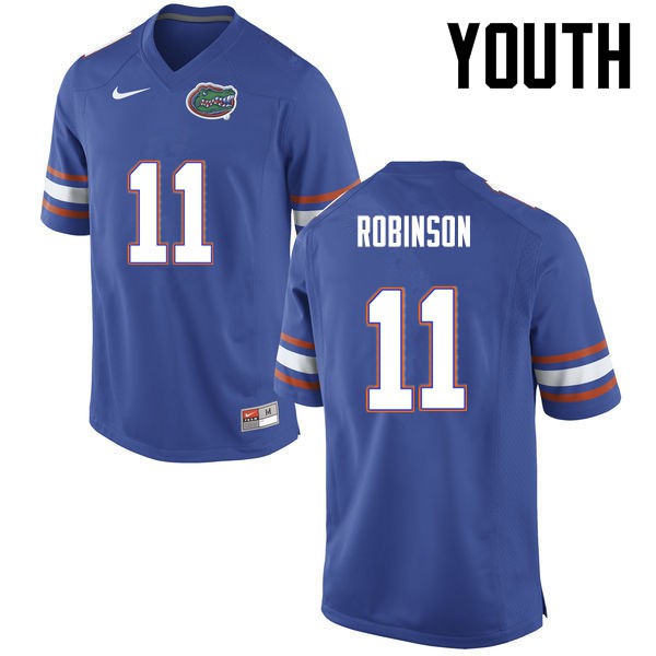 Florida Gators Youth #11 Demarcus Robinson College Football Blue